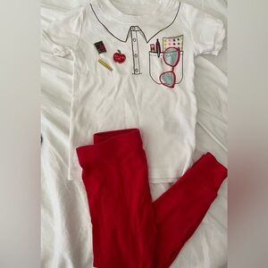 Old navy toddler girls teacher outfit tshirt and leggings set size 3T